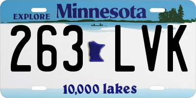 MN license plate 263LVK