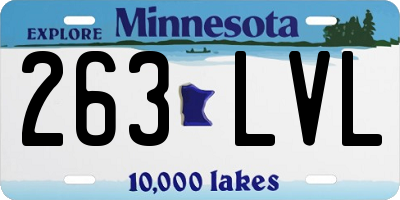 MN license plate 263LVL