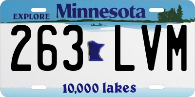 MN license plate 263LVM