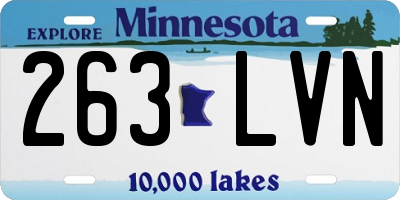 MN license plate 263LVN