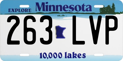 MN license plate 263LVP