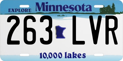 MN license plate 263LVR