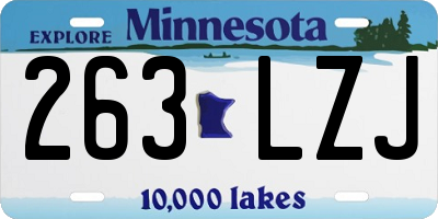MN license plate 263LZJ