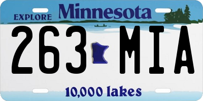 MN license plate 263MIA