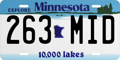 MN license plate 263MID