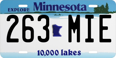 MN license plate 263MIE