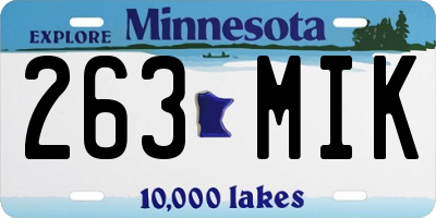 MN license plate 263MIK