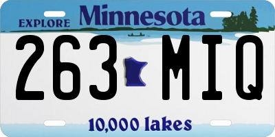 MN license plate 263MIQ