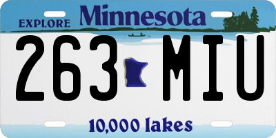 MN license plate 263MIU