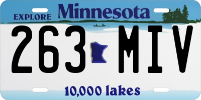 MN license plate 263MIV