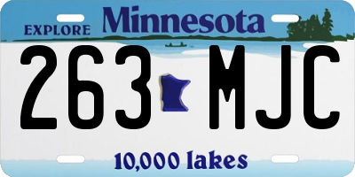MN license plate 263MJC