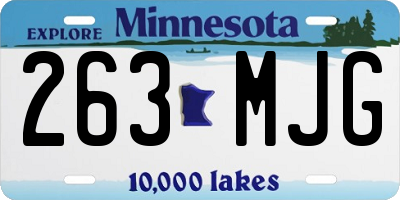 MN license plate 263MJG