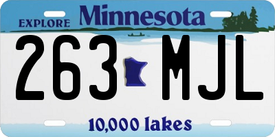 MN license plate 263MJL