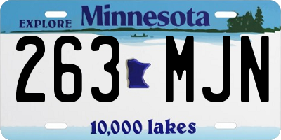 MN license plate 263MJN
