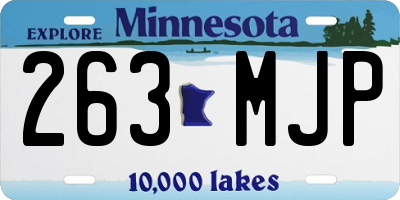 MN license plate 263MJP
