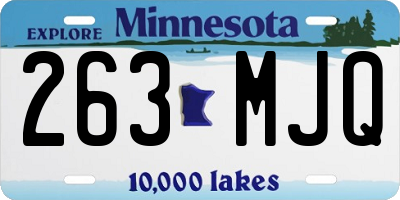 MN license plate 263MJQ