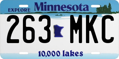 MN license plate 263MKC