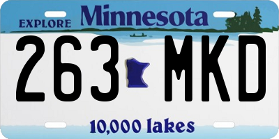MN license plate 263MKD