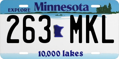 MN license plate 263MKL