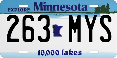 MN license plate 263MYS
