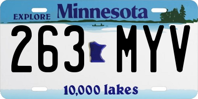 MN license plate 263MYV