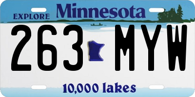 MN license plate 263MYW