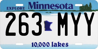 MN license plate 263MYY