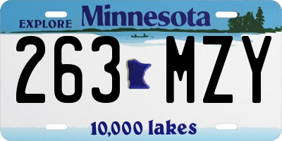 MN license plate 263MZY