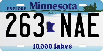 MN license plate 263NAE