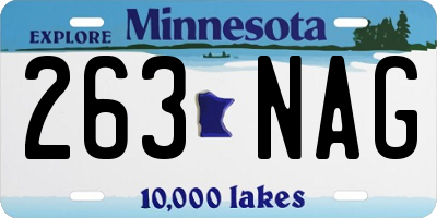 MN license plate 263NAG