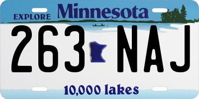 MN license plate 263NAJ
