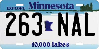 MN license plate 263NAL