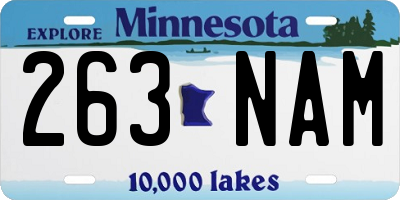 MN license plate 263NAM