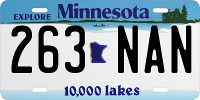 MN license plate 263NAN