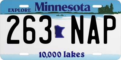 MN license plate 263NAP