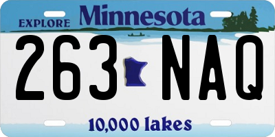 MN license plate 263NAQ