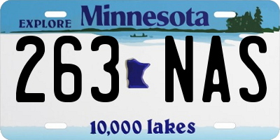 MN license plate 263NAS