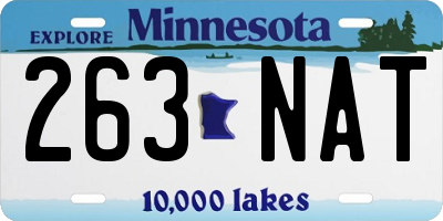 MN license plate 263NAT