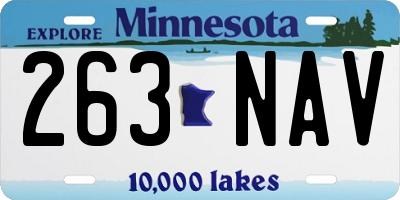 MN license plate 263NAV