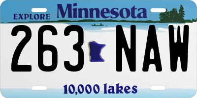 MN license plate 263NAW
