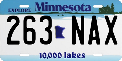MN license plate 263NAX