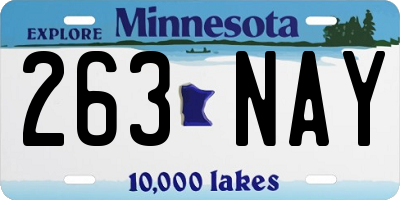 MN license plate 263NAY