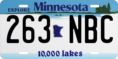 MN license plate 263NBC