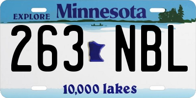 MN license plate 263NBL