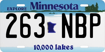 MN license plate 263NBP
