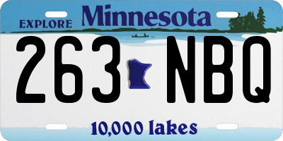 MN license plate 263NBQ