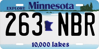 MN license plate 263NBR