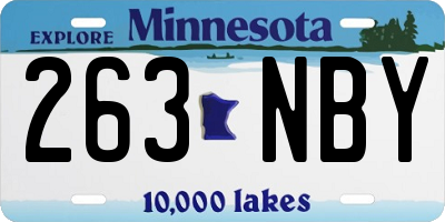 MN license plate 263NBY