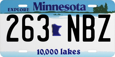 MN license plate 263NBZ
