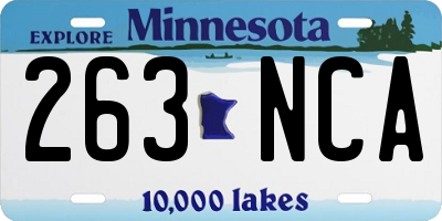 MN license plate 263NCA